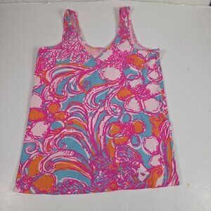 lilly pulitzer women's tank tabbie tank feeling tanked XL